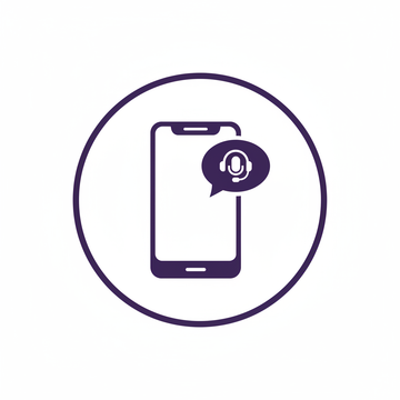 gere um icone de um telefone para suporte ao cliente na cor #3E1F47